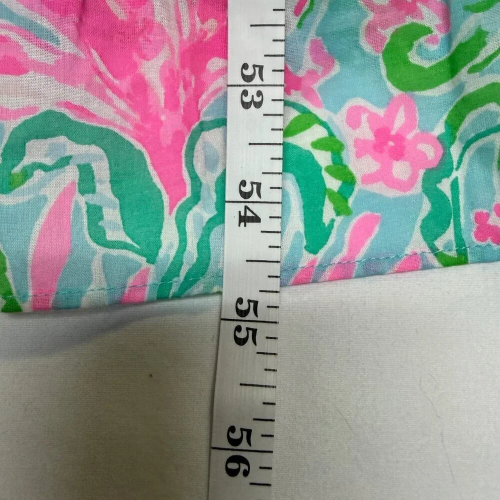 Lilly Pulitzer Hadley Smocked Midi Dress Medium Amalfi Blue Leaf It Wild NWT - Picture 14 of 15